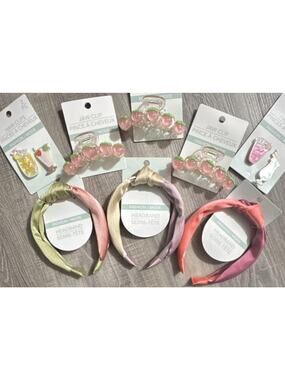 Girls Hair Accessories Set Headbands Jaw Clips Hair Clips Bows Fruit Multicolor